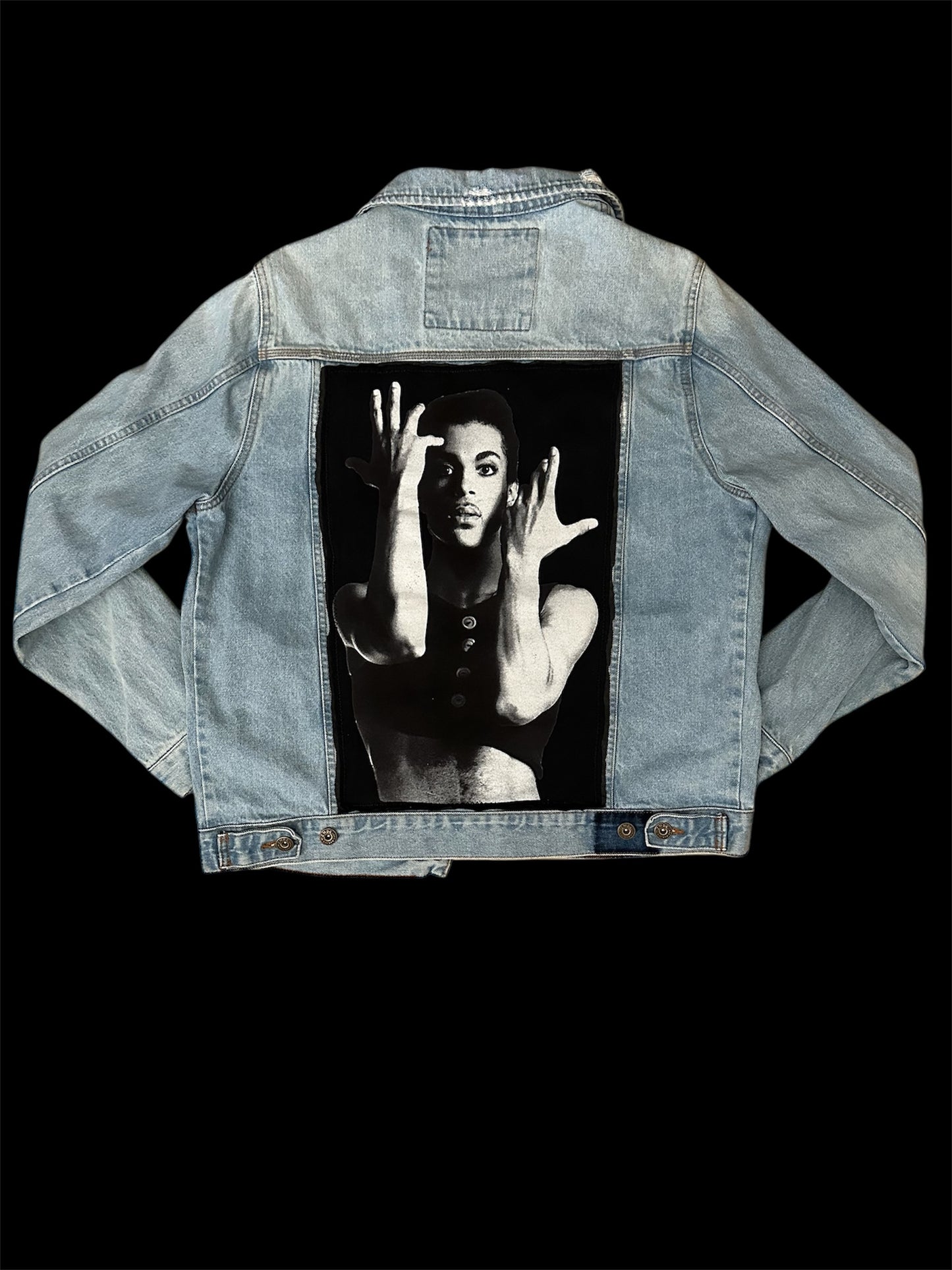 Upcycled Denim Jacket featuring Prince