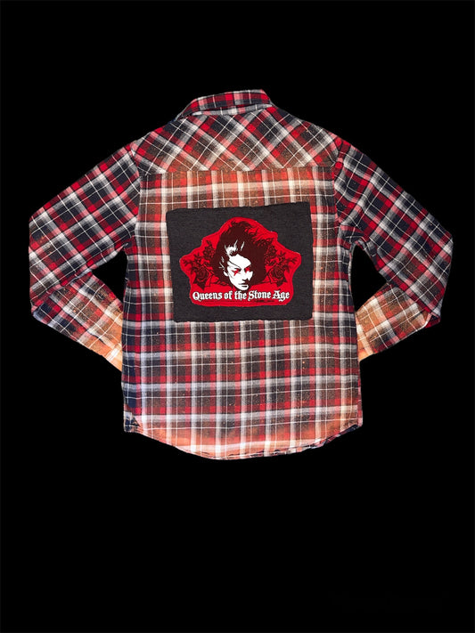 QOTSA Distressed Flannel