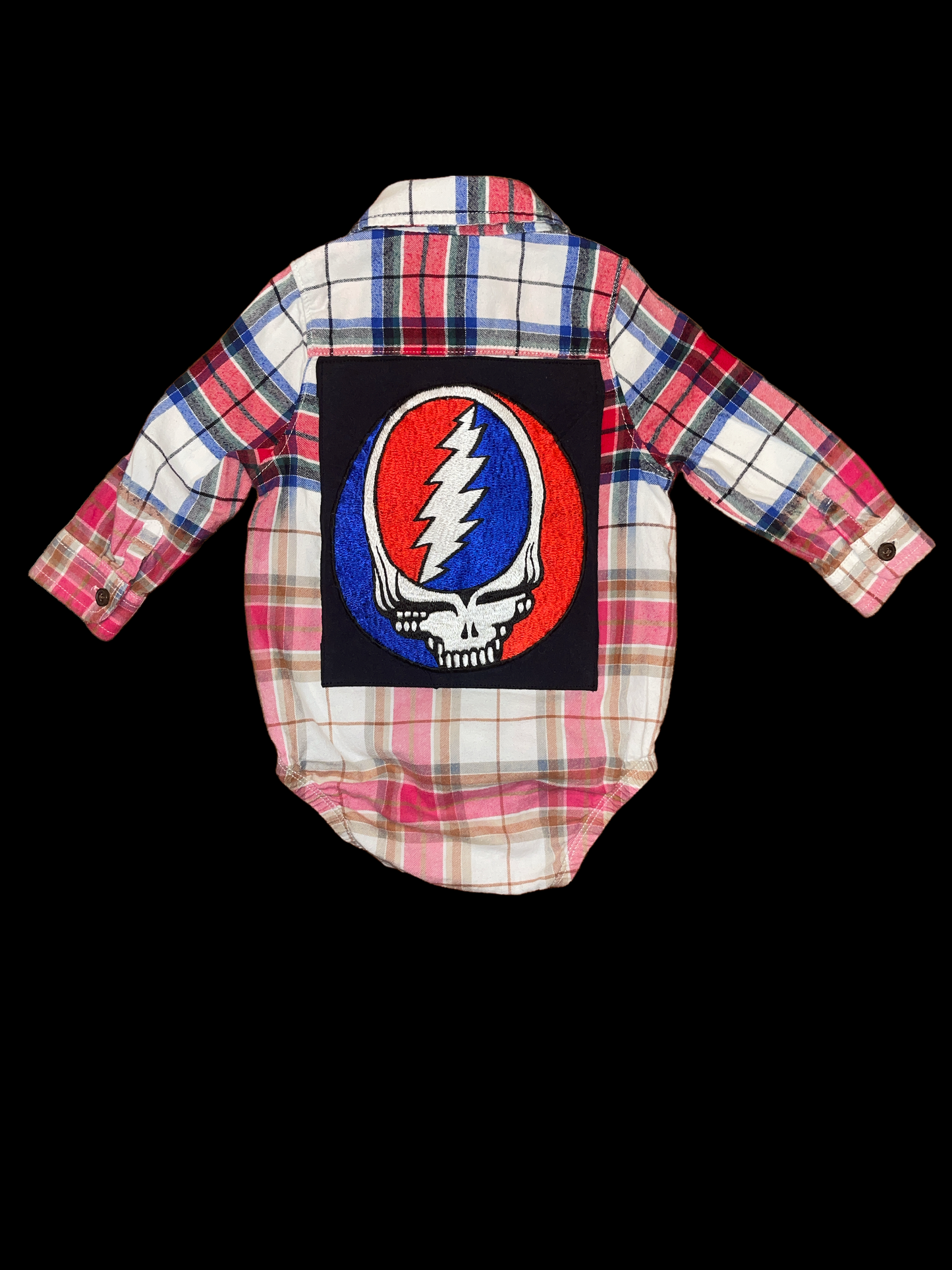 Grateful Dead Baby Flannel Onesie