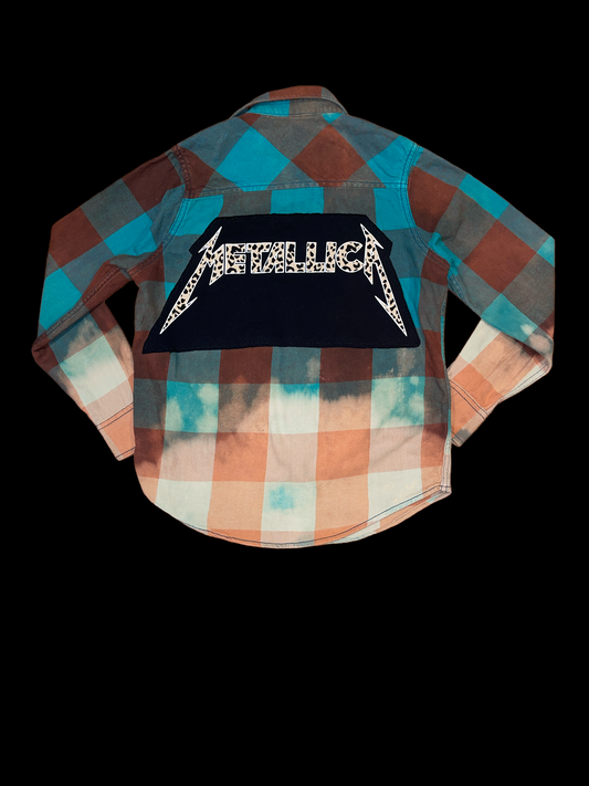 Metallica Youth Distressed Flannel