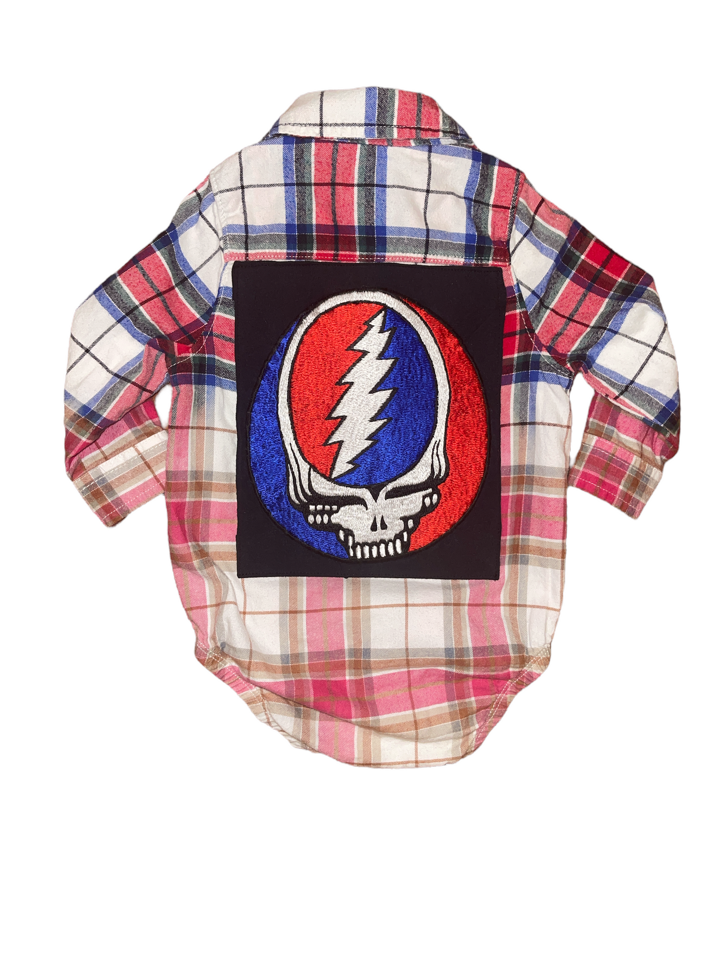 Grateful Dead Baby Flannel Onesie