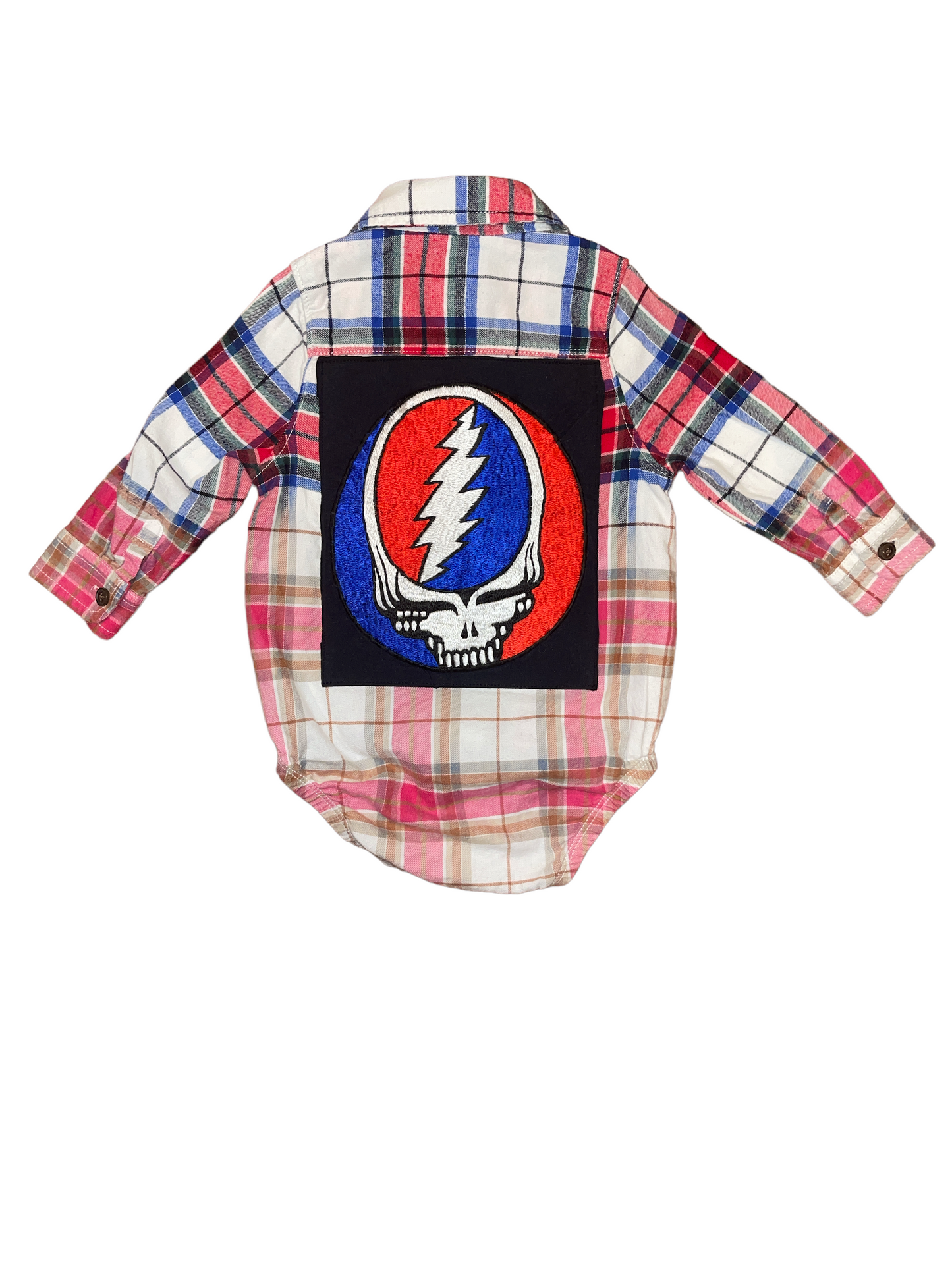 Grateful Dead Baby Flannel Onesie